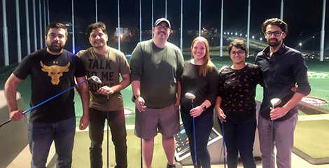 Psychiatry residents playing golf