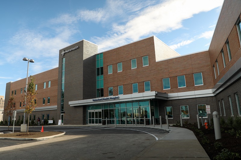 Photograph of the exterior of the MetroHealth Behavioral Health Hospital